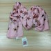 Silozhey Women’s Pink Polyester Scarf with Star Print – Lightweight, Stylish & Breathable Fashion Wrap for All Seasons